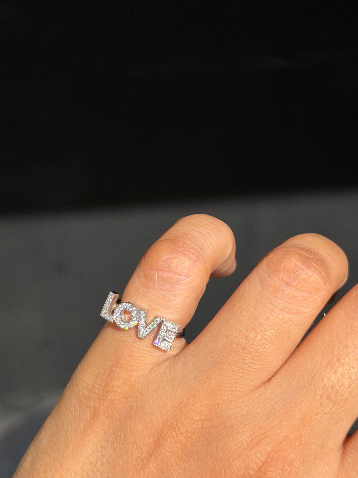 14k diamond LOVE ring