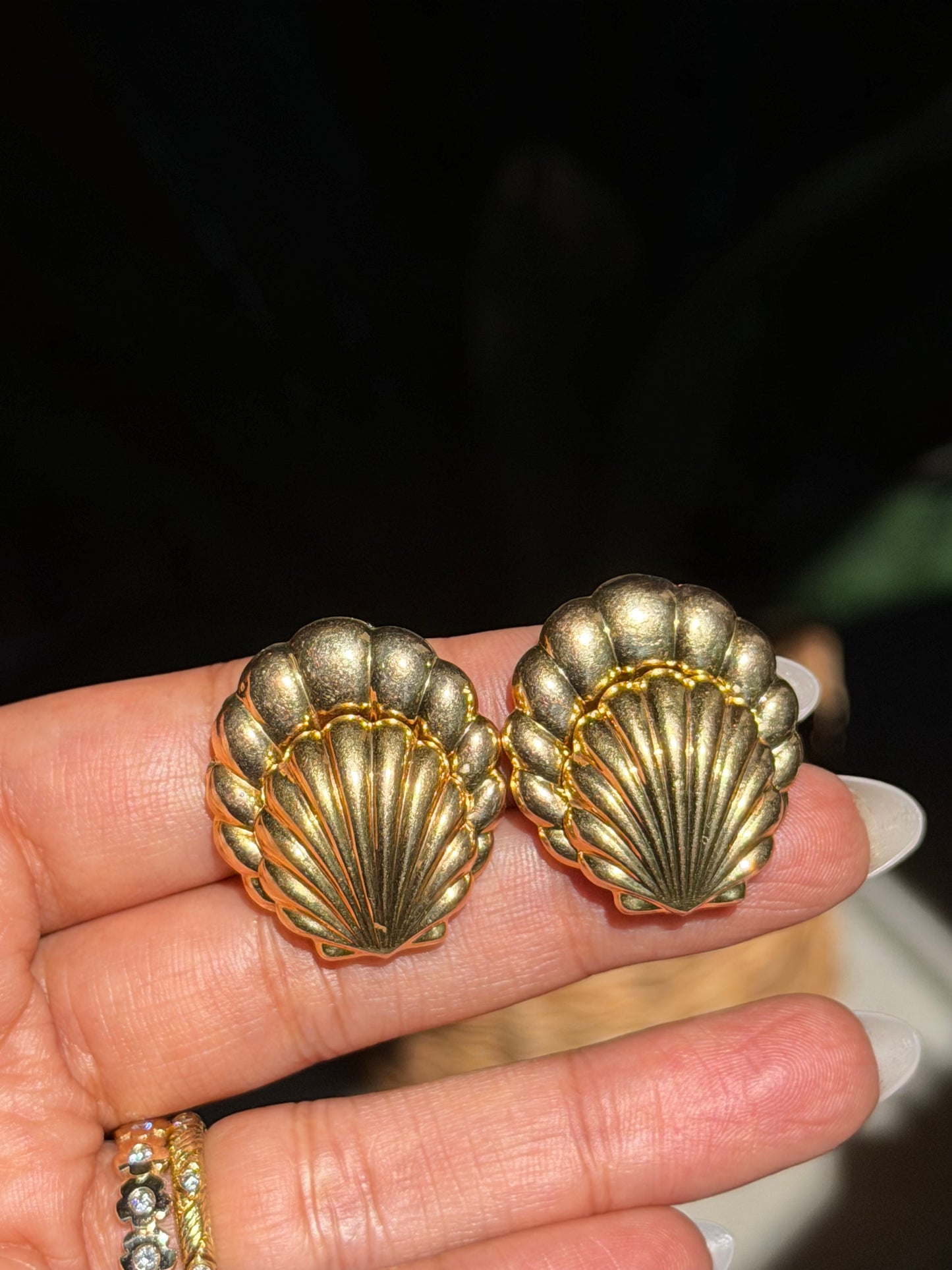 1980ś 14k UnoAerre Door knockers earrings