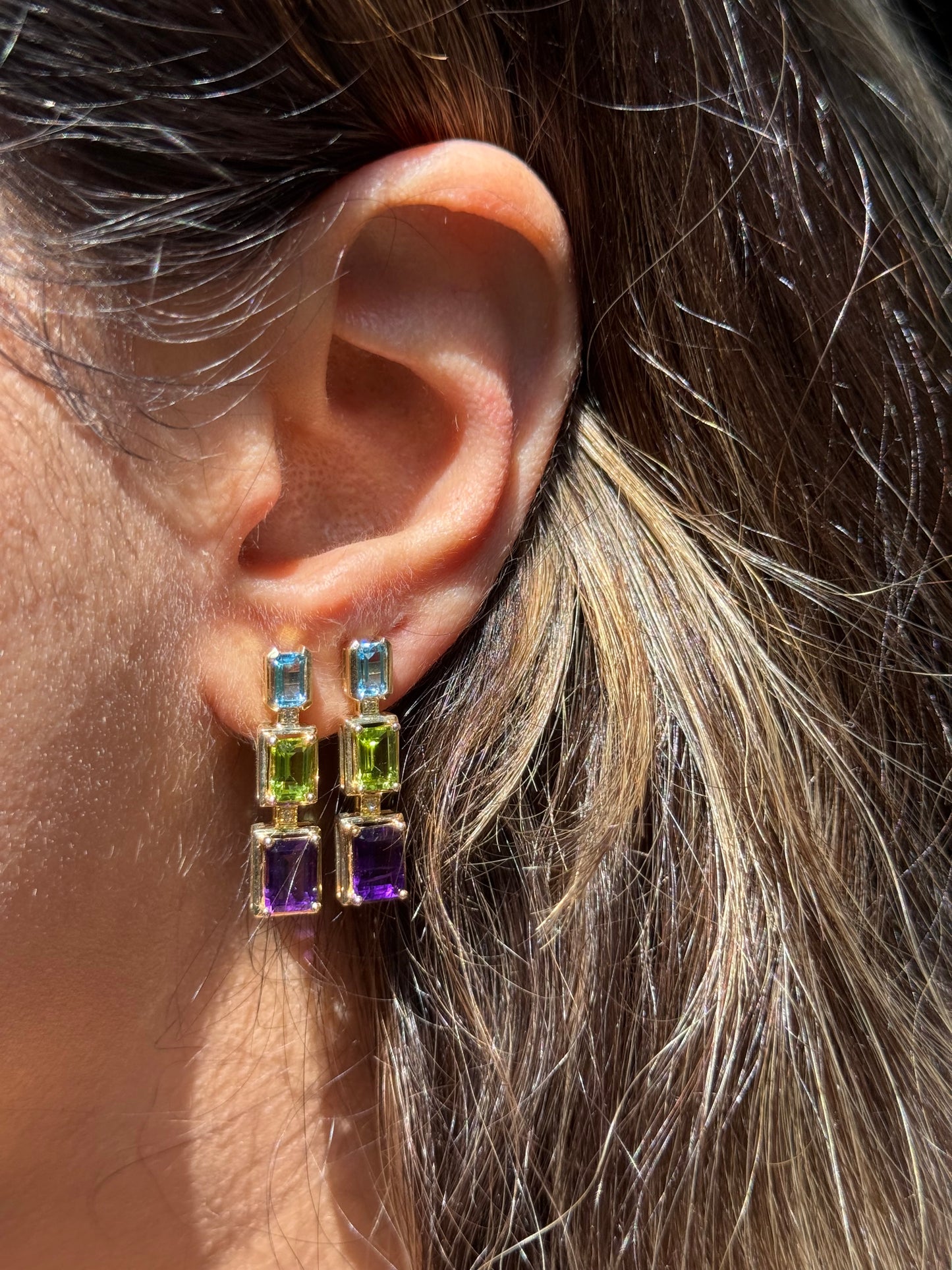 A colorful 14k Drop earrings by EFF Y