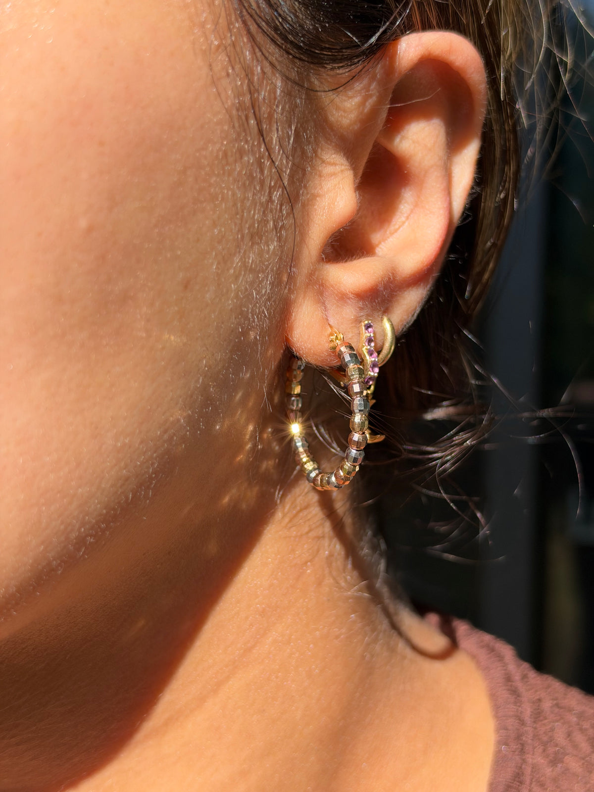 14k beaded hoop earrings ✨