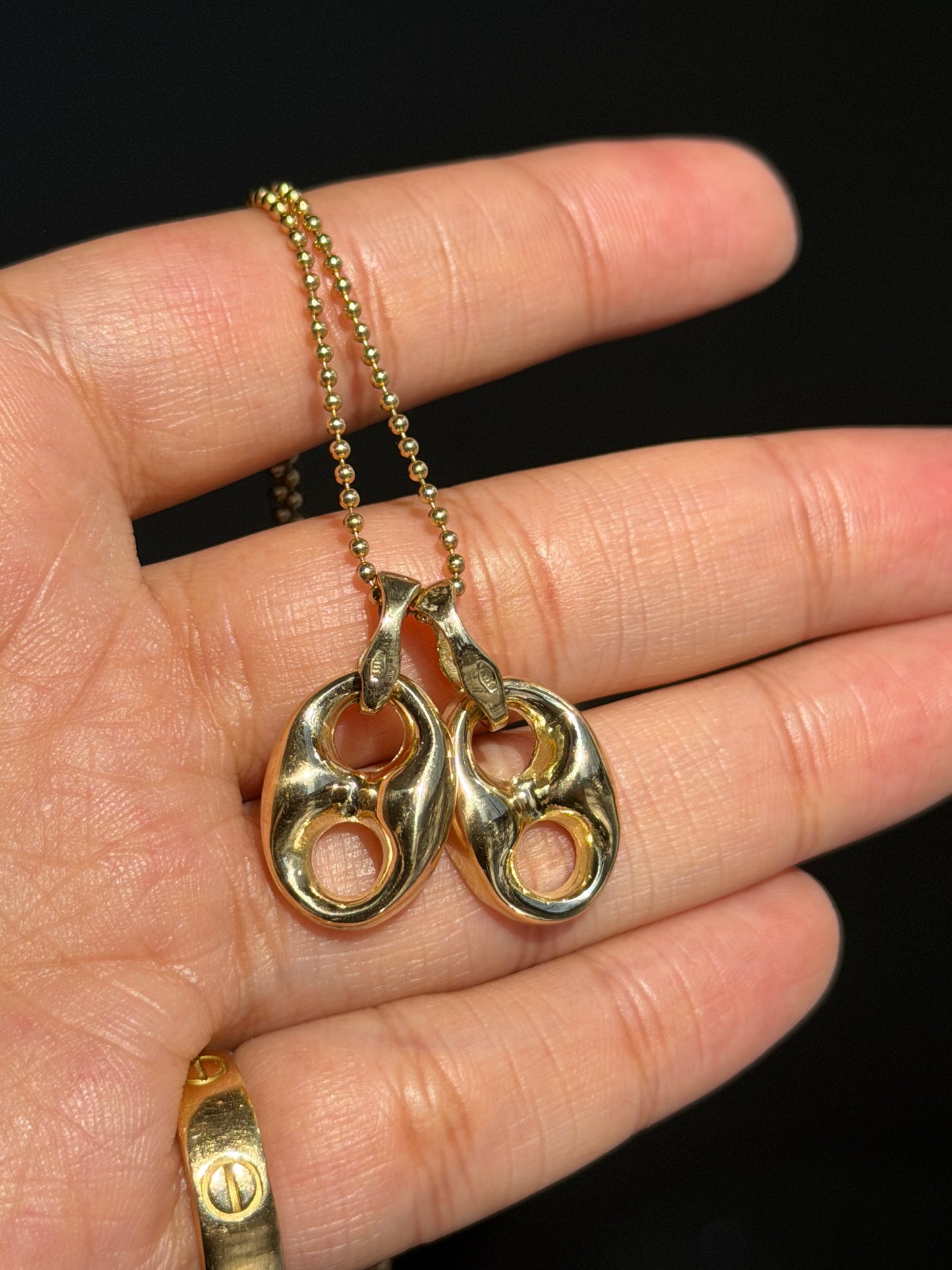 18k Italian Puffy Mariner charms