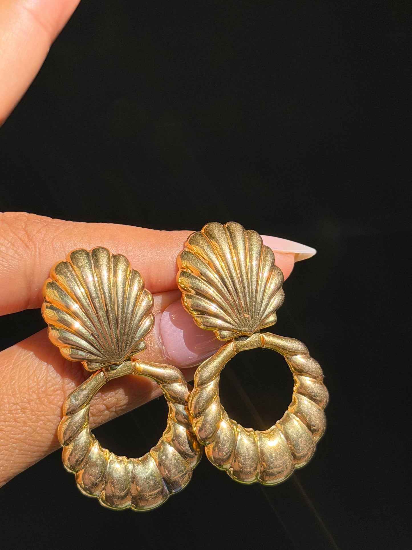 1980ś 14k UnoAerre Door knockers earrings