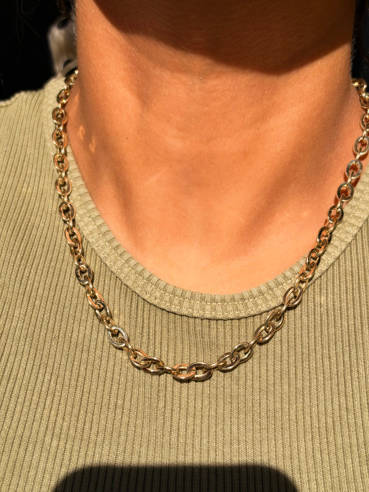 14k open oval link chain ✨