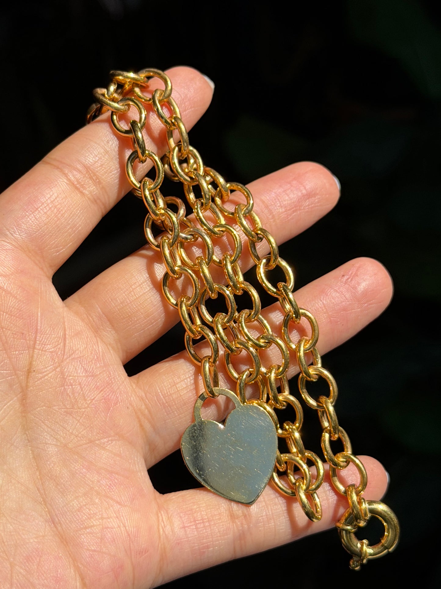 14k vintage Italian chunky open cable link chain ✨
