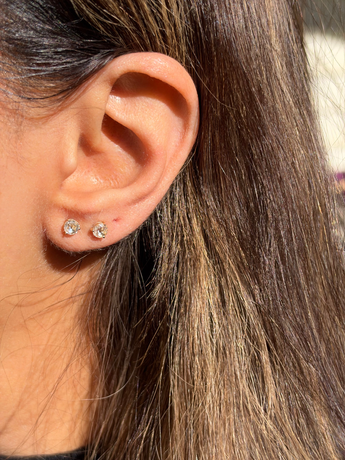 14k 0.50ct Rosecut stud earrings
