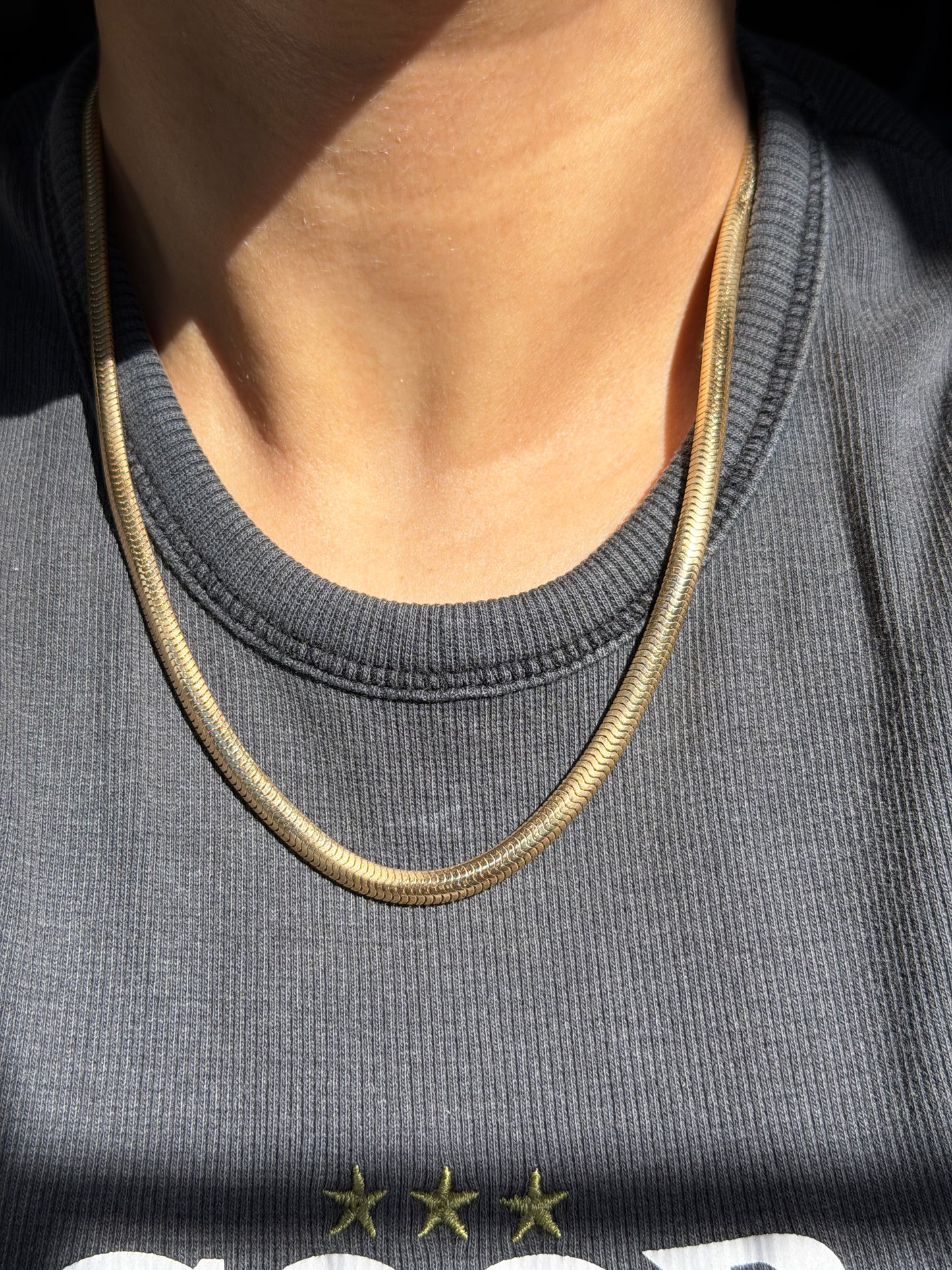 Mid century 14k Solid Snake chain