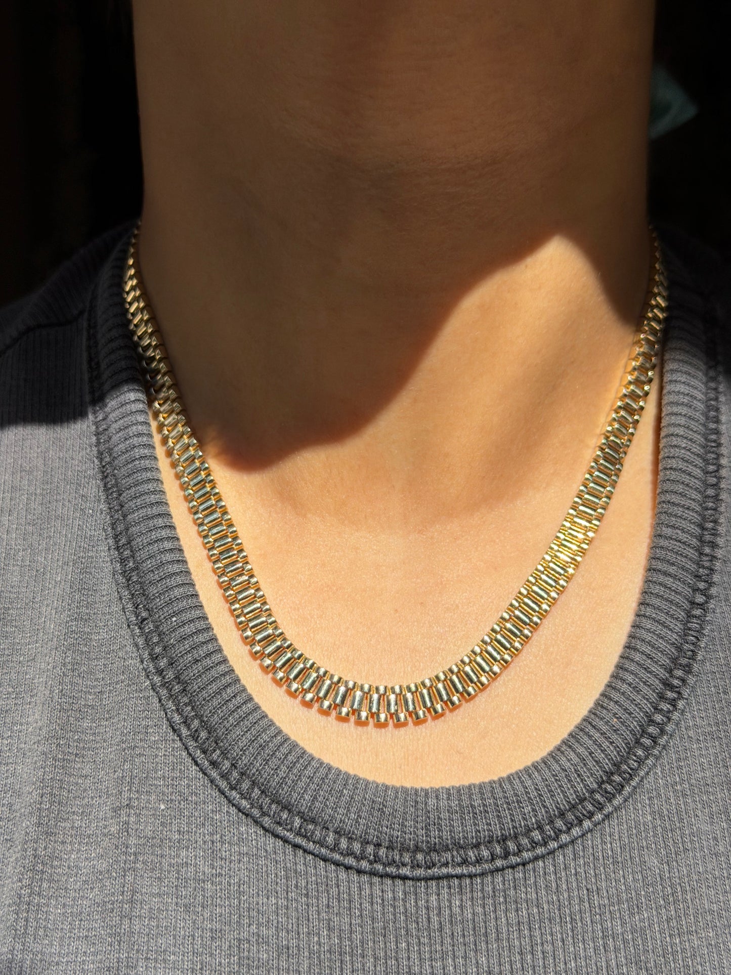14k Rolex link necklace
