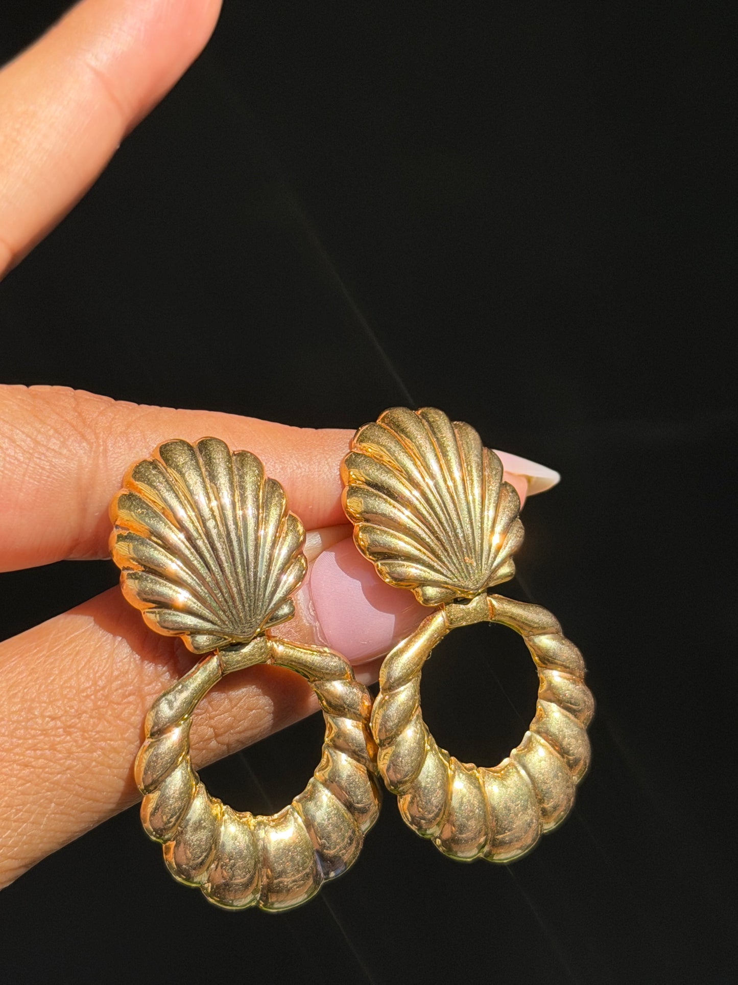1980ś 14k UnoAerre Door knockers earrings