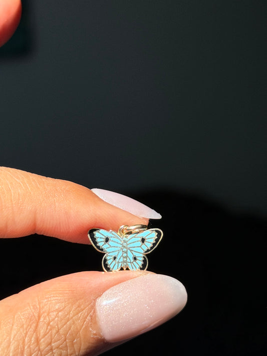 14k enamel butterfly
charm