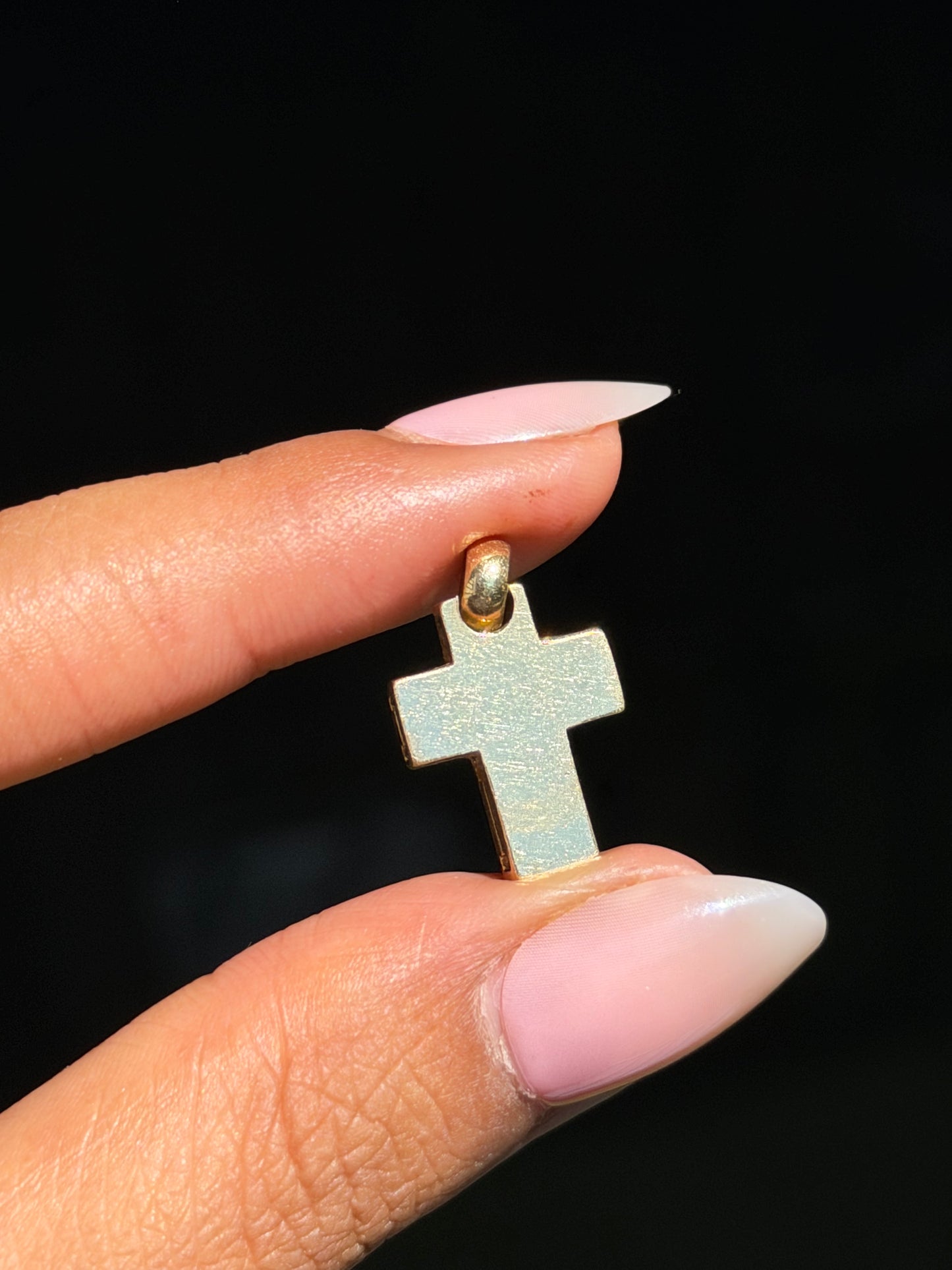 Italian 18k cross charm ✨