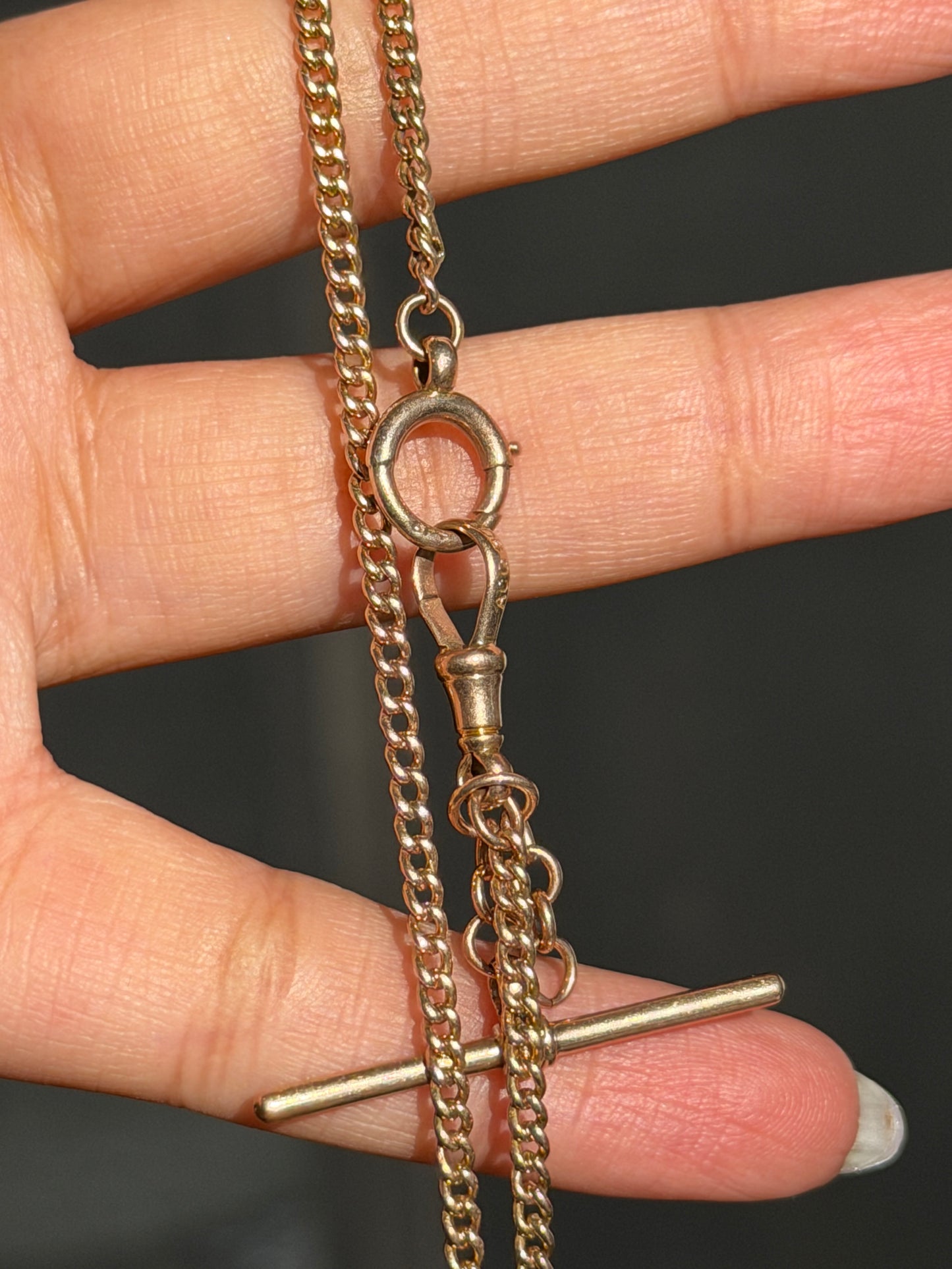 9kt Antique watch chain
