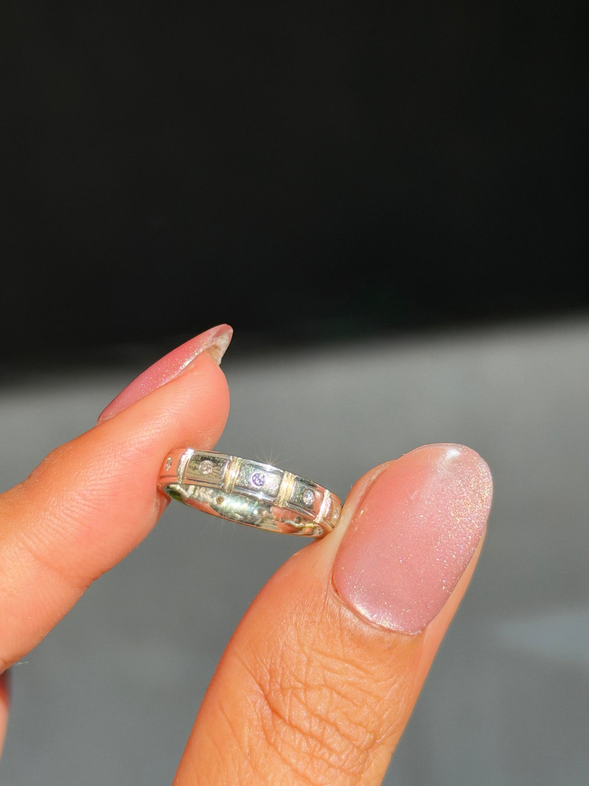 14k white gold diamond eternity band