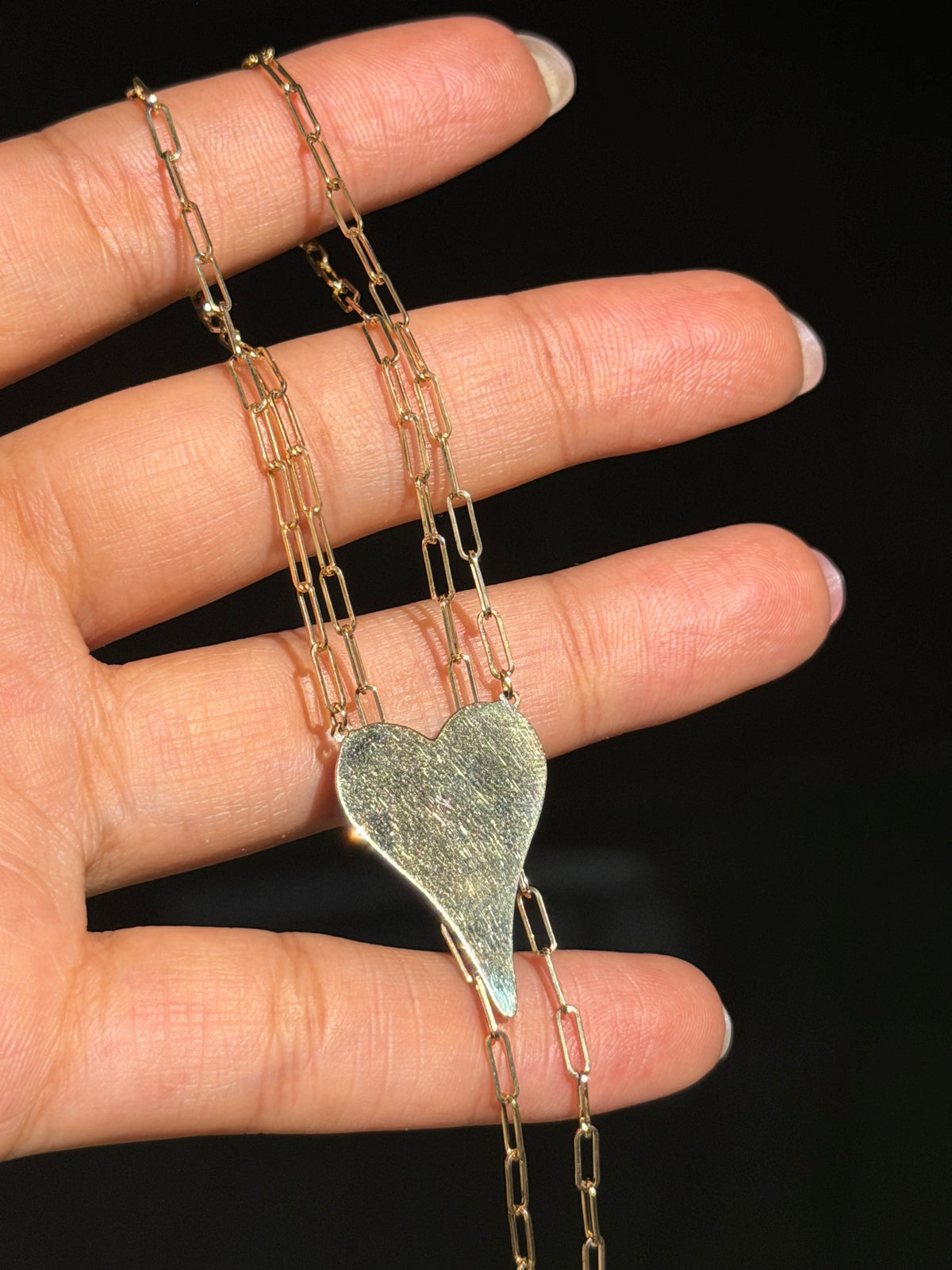 14k heart necklace